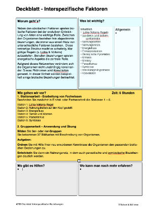 Interspezifische Beziehungen - Stationsarbeit (Einzellizenz) 117 MB