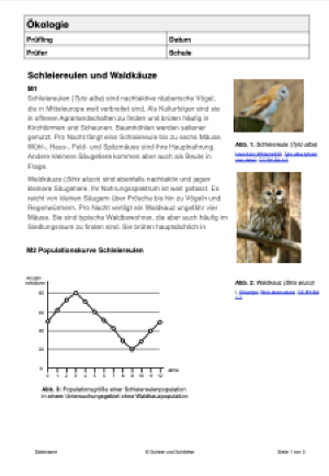 Ökologie - Eulenpopulation